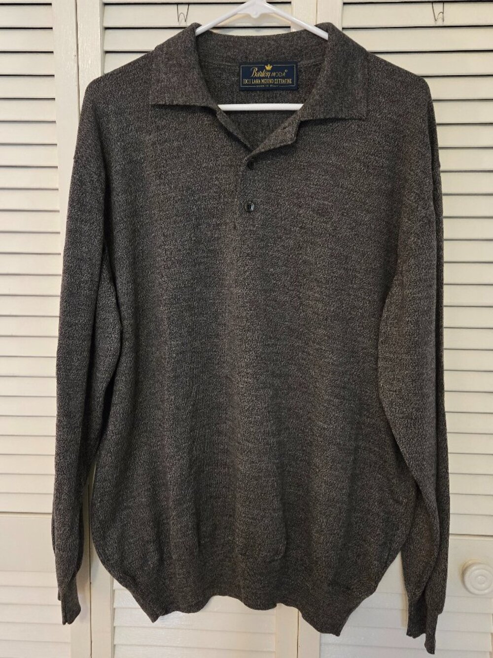 Barton MODA 100% Merino Wool Polo Sweater - Size Men's XL